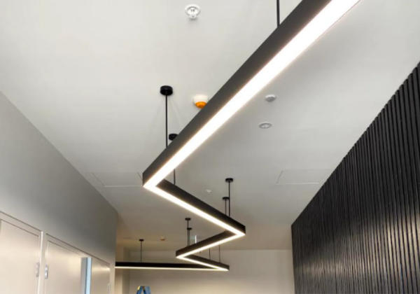 Overhead ceiling lighting installed at an apartment complex in Torquay.